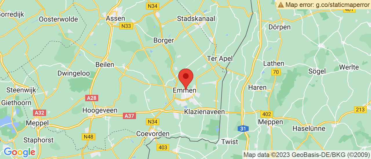 Google maps locatie van Auto Hoge Emmen