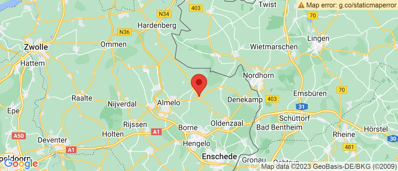 Google maps locatie van Herwers Apeldoorn