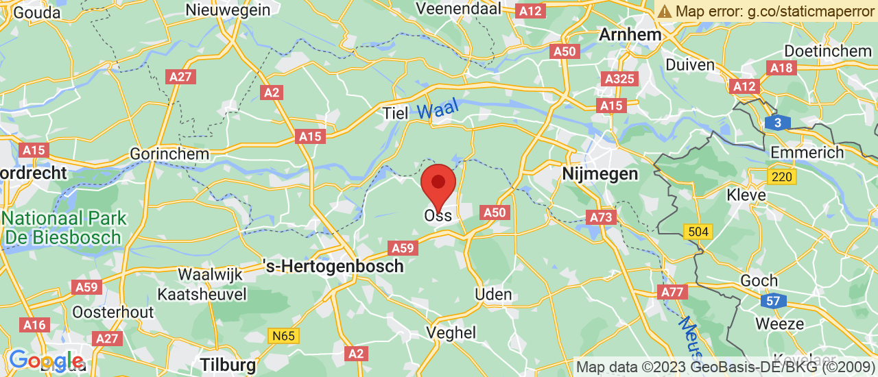 Google maps locatie van Autobedrijf Hartjes in & verkoop