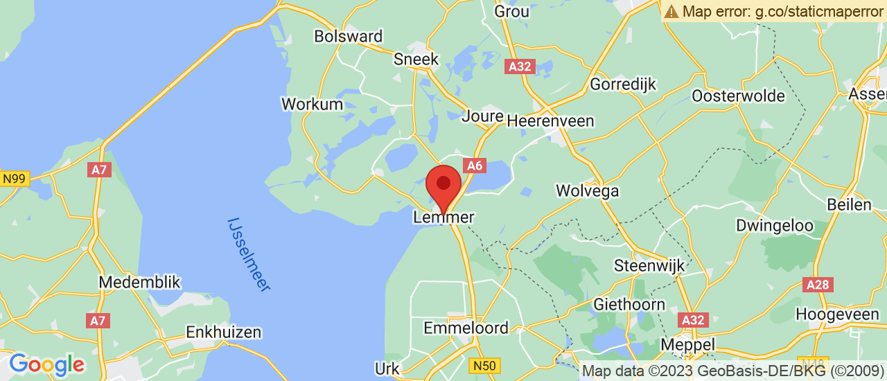 Google maps locatie van Ford Ozinga Lemmer