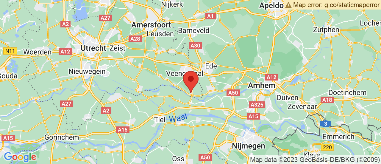 Google maps locatie van Autobedrijf de Groot Rhenen