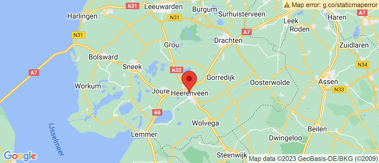 Google maps locatie van Jelle Talsma Heerenveen