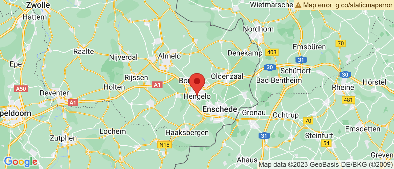 Google maps locatie van Bedrijfswagens Twente