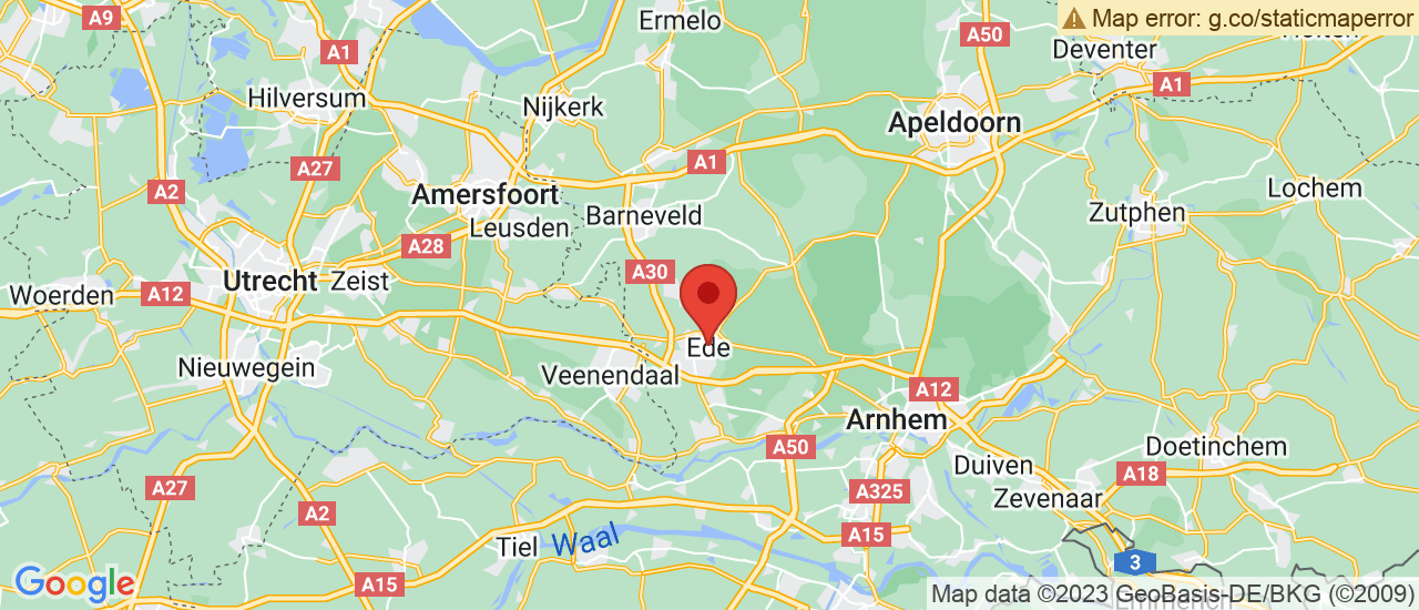 Google maps locatie van Auto Jawes Ede B.V.