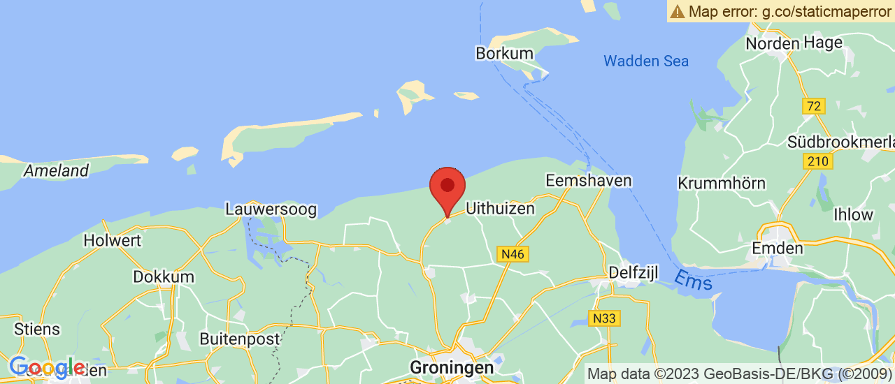 Google maps locatie van Bakker Auto Centrum Winsum