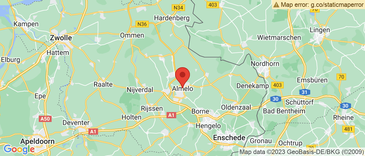 Google maps locatie van Autobedrijf Snijders Almelo