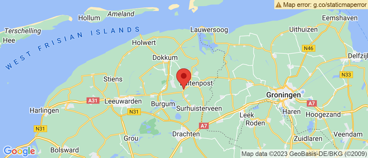 Google maps locatie van Autohandel Twijzel BV