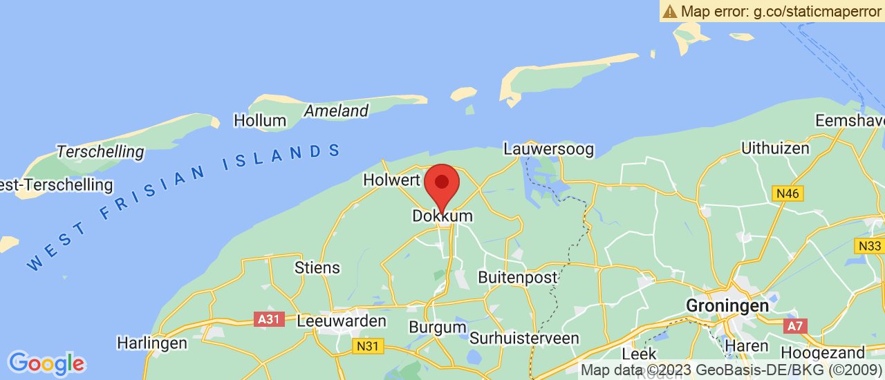 Google maps locatie van Autohuys Kooistra B.V.