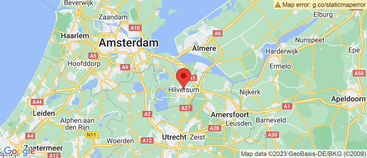 Google maps locatie van Van Nieuwkerk Hilversum