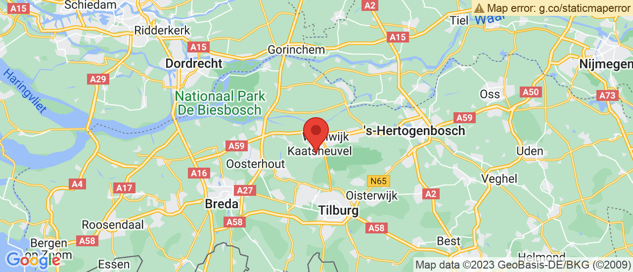 Google maps locatie van Autocentrum van Tilborg