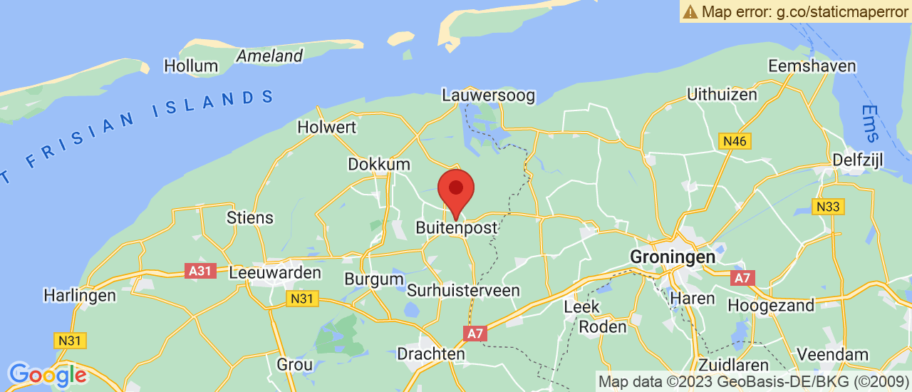 Google maps locatie van Autobedrijf Thies Wiersma