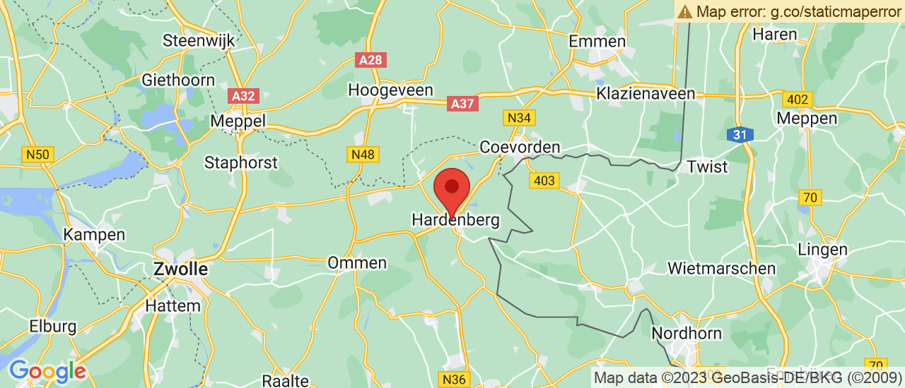 Google maps locatie van Automat Hardenberg