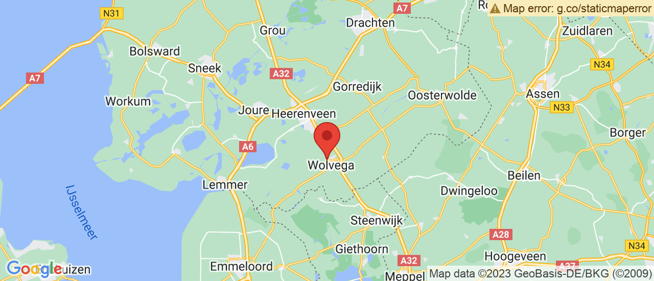 Google maps locatie van Veldman Auto's