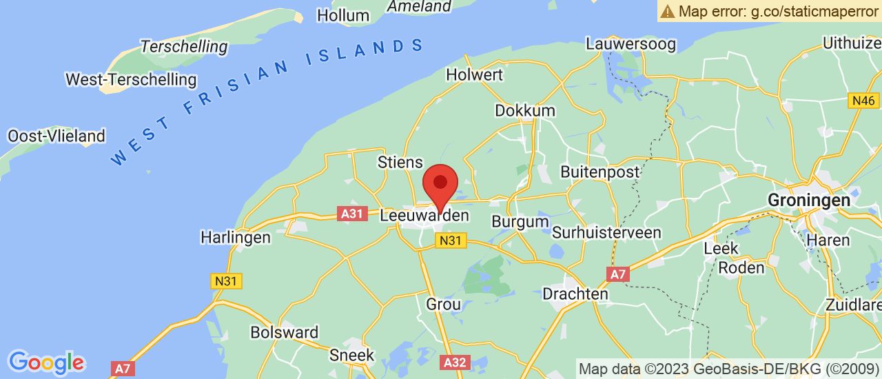 Google maps locatie van Autobedrijf Bak