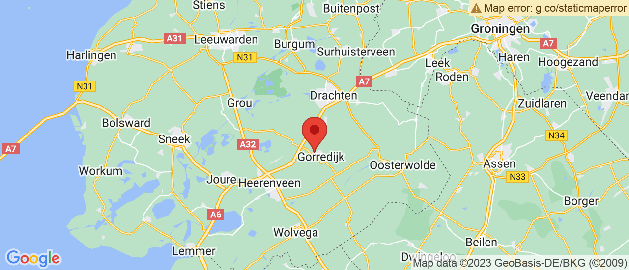 Google maps locatie van Auto Gorredijk