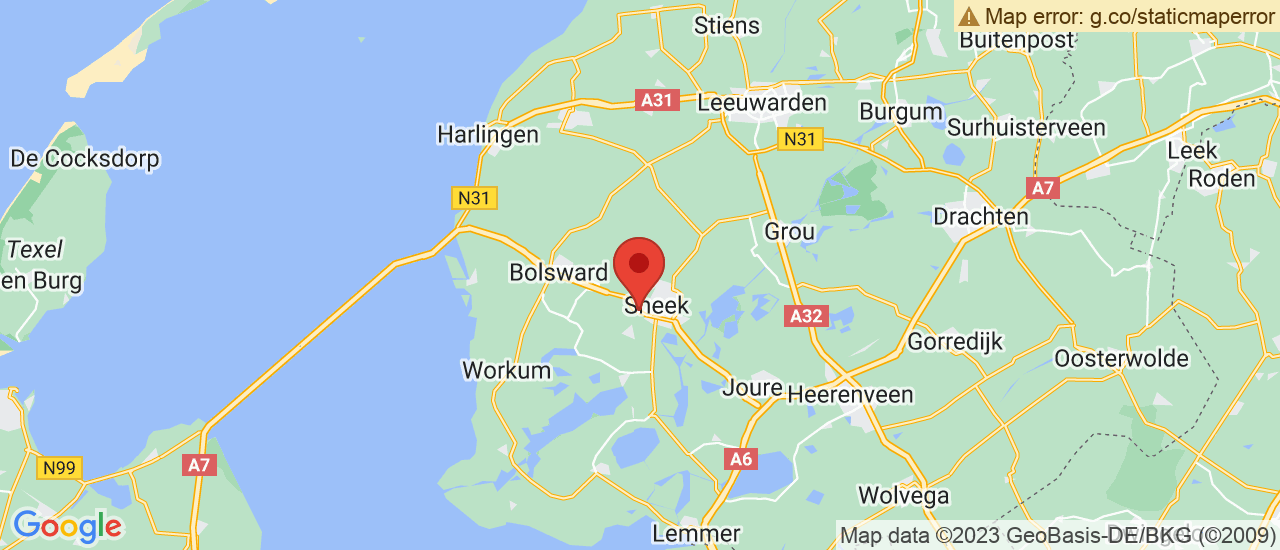 Google maps locatie van RW Automotive