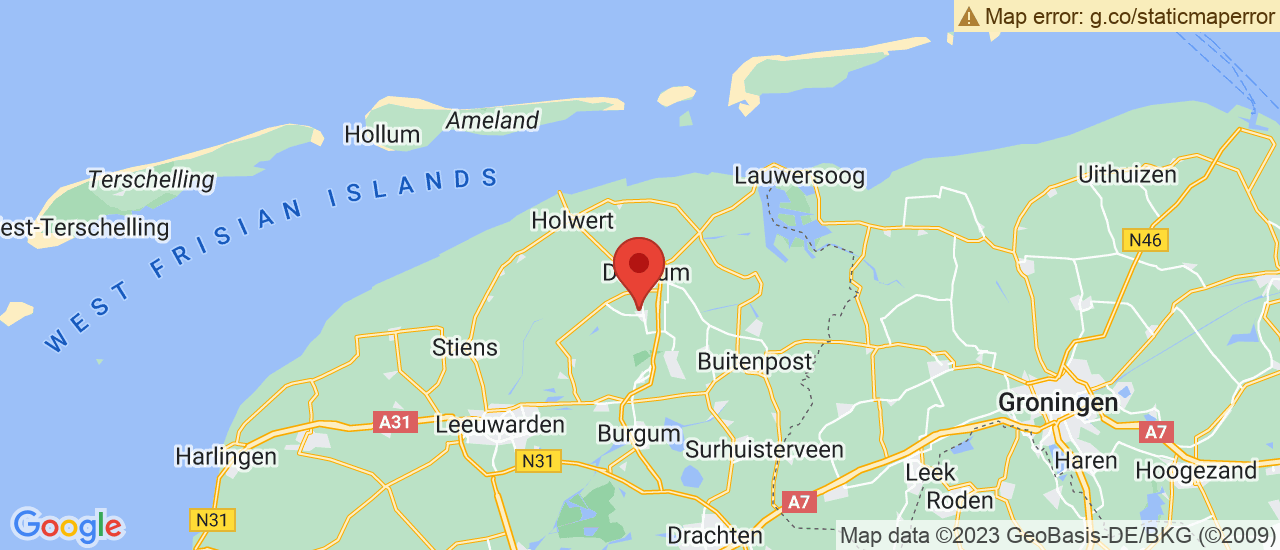 Google maps locatie van S. Minnema Auto's B.V.