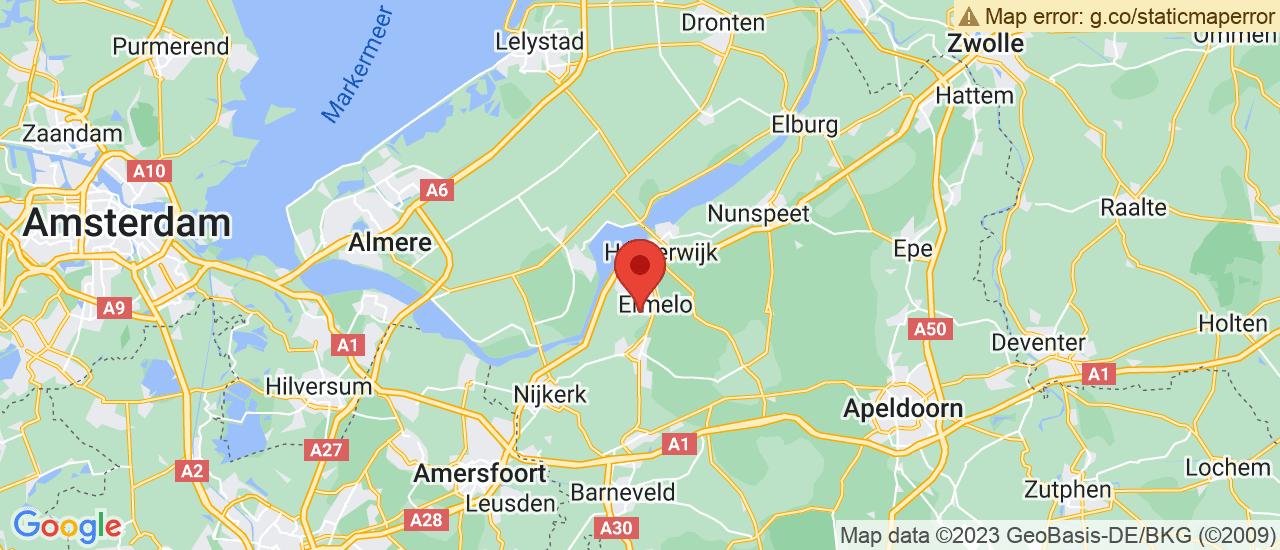 Google maps locatie van Auto Combinatie Ermelo B.V.