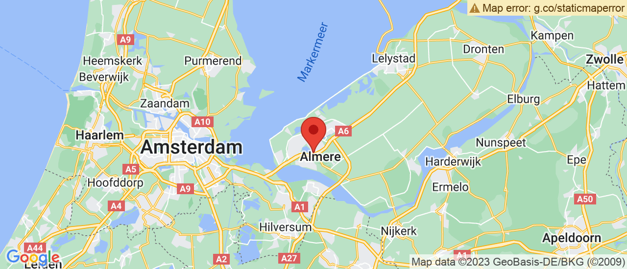 Google maps locatie van A-Point Almere