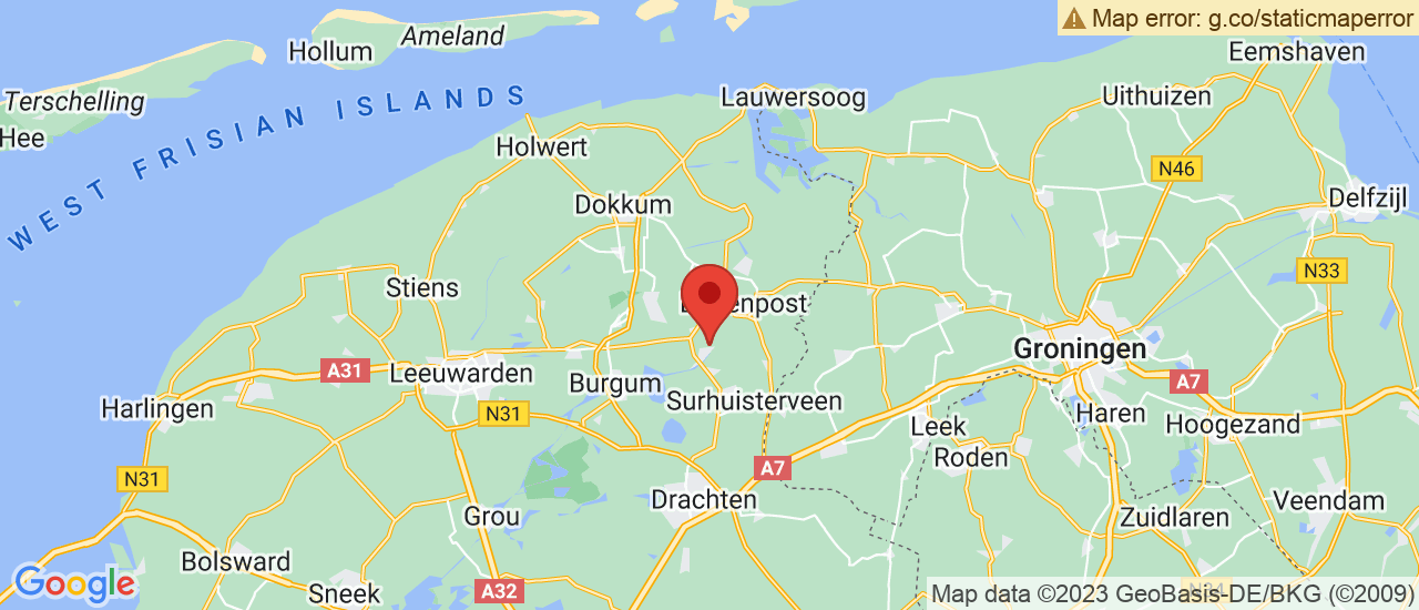 Google maps locatie van EJR Autotechniek