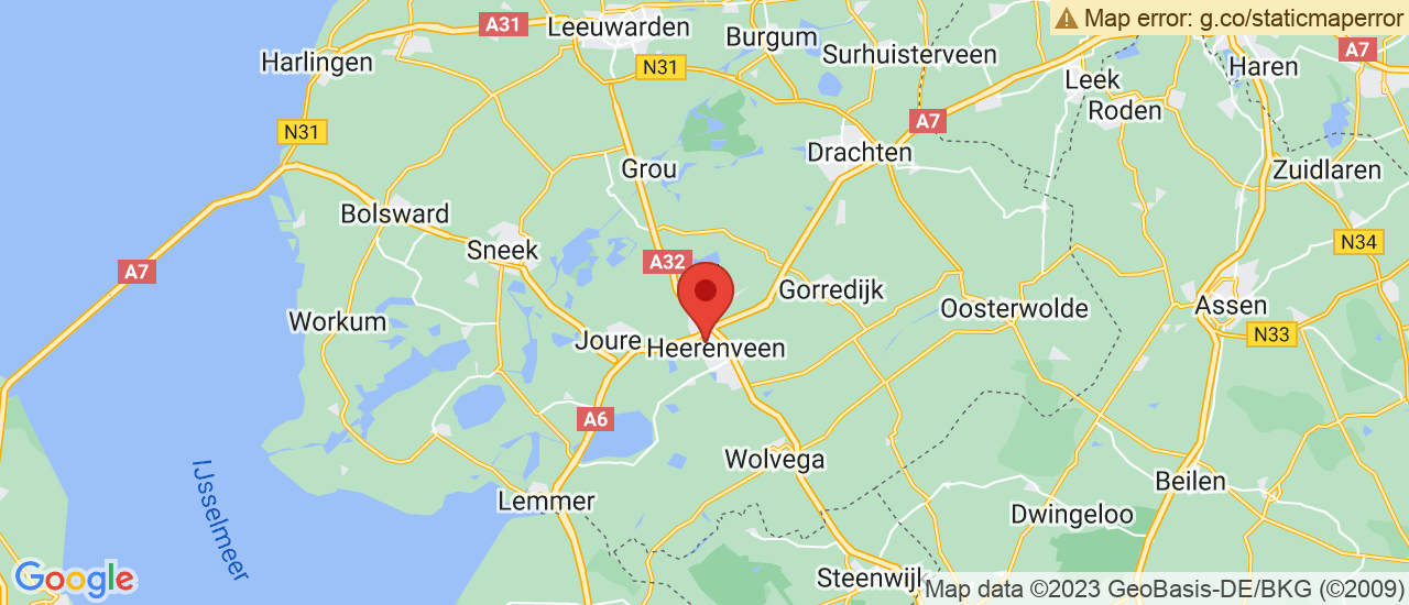 Google maps locatie van Autobedrijf Kalsbeek