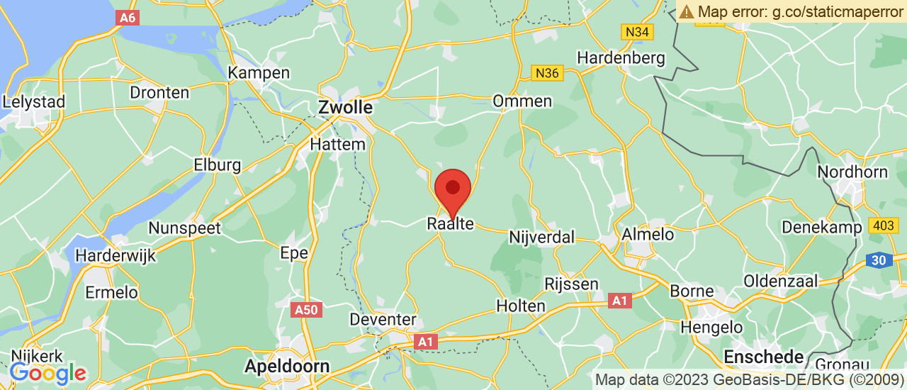 Google maps locatie van van Leussen Raalte