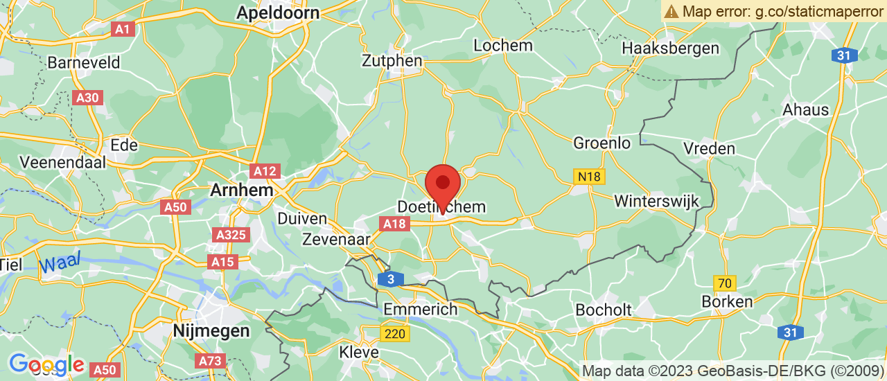 Google maps locatie van Wassink Autogroep C B.V. Doetinchem