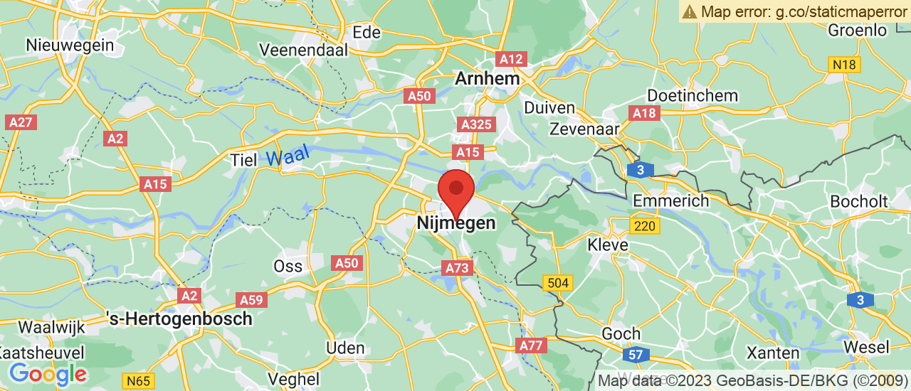 Google maps locatie van Autobedrijf Wijnne Nijmegen