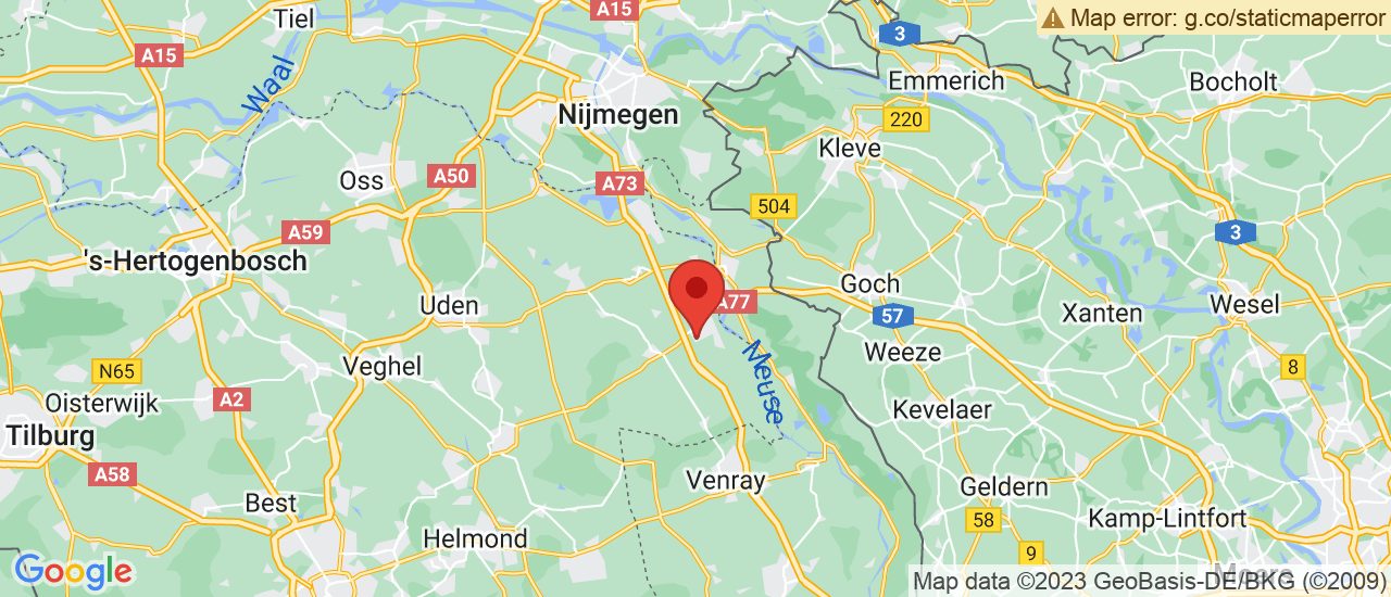 Google maps locatie van Wassink Autogroep K B.V. Boxmeer