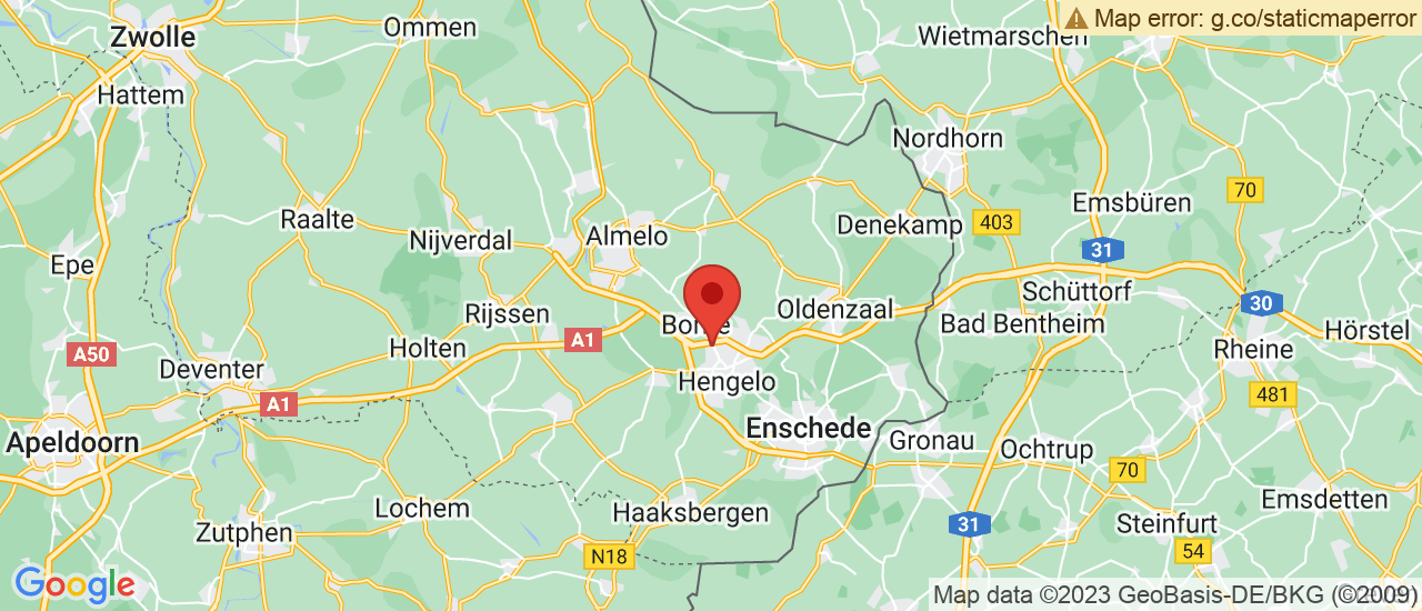 Google maps locatie van Autogroep Twente Hengelo