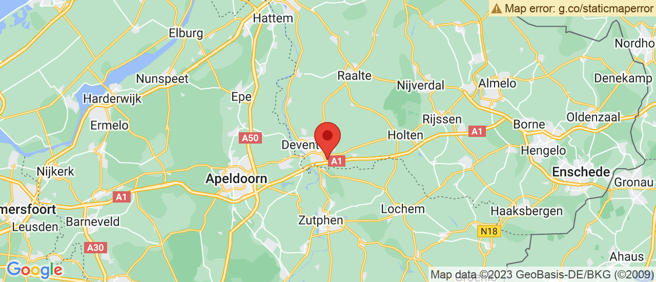 Google maps locatie van Herwers Deventer