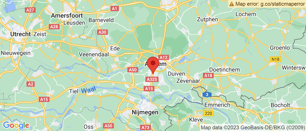 Google maps locatie van Herwers Mitsubishi Arnhem