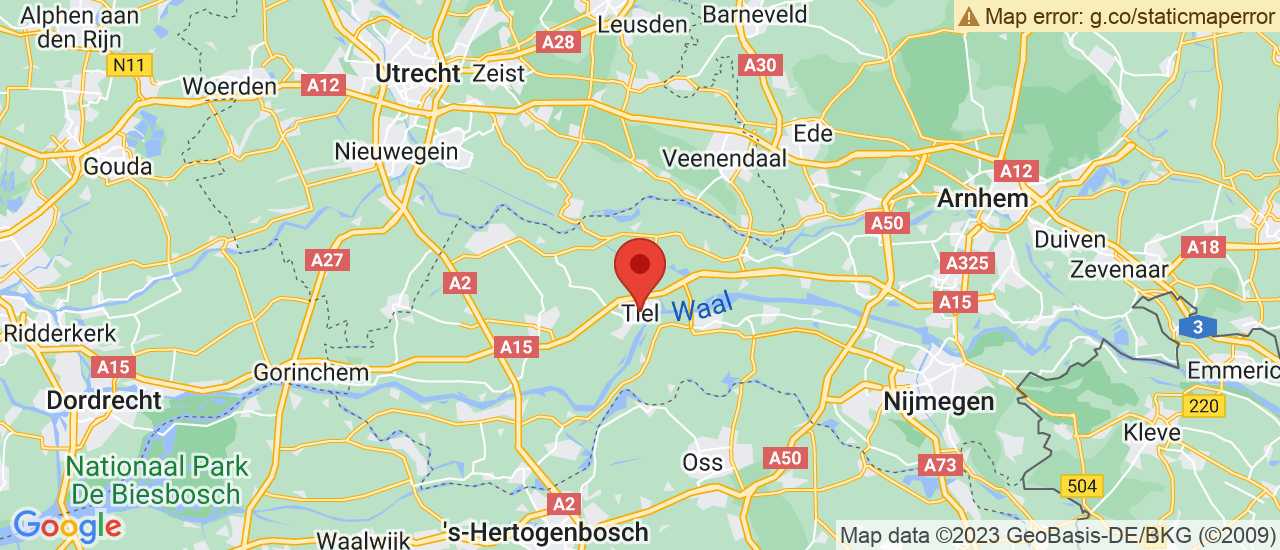 Google maps locatie van Mulders Tiel