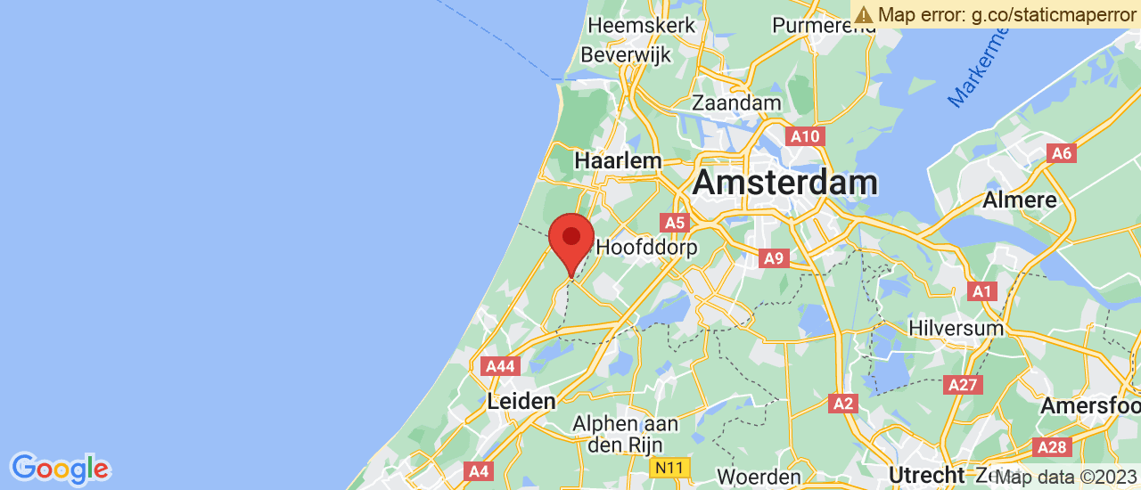 Google maps locatie van Nieuwendijk Hillegom