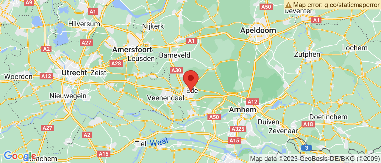 Google maps locatie van Autobedrijf H. Kroon Ede B.V.