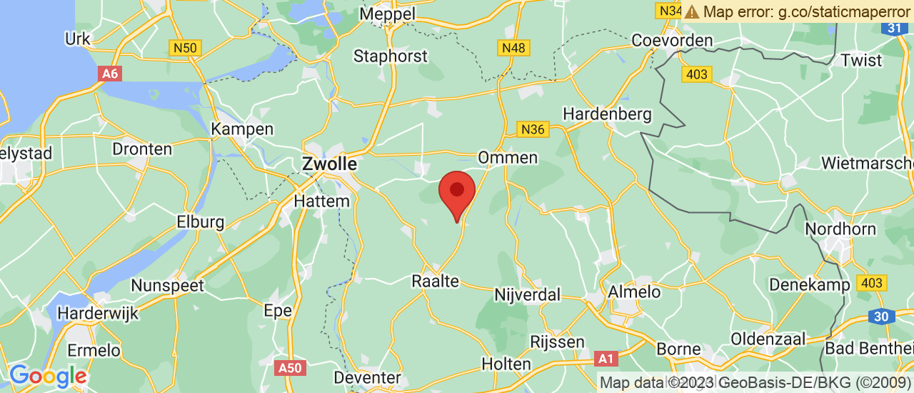Google maps locatie van Kragt Auto's