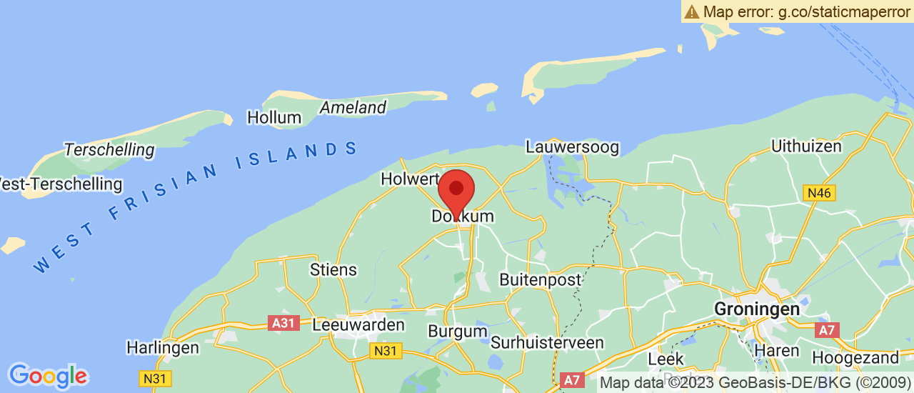 Google maps locatie van ABD Dokkum