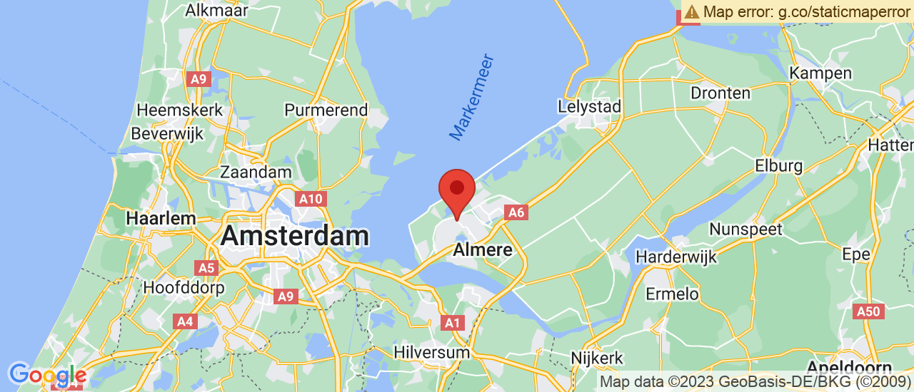 Google maps locatie van Auto Plaza Almere