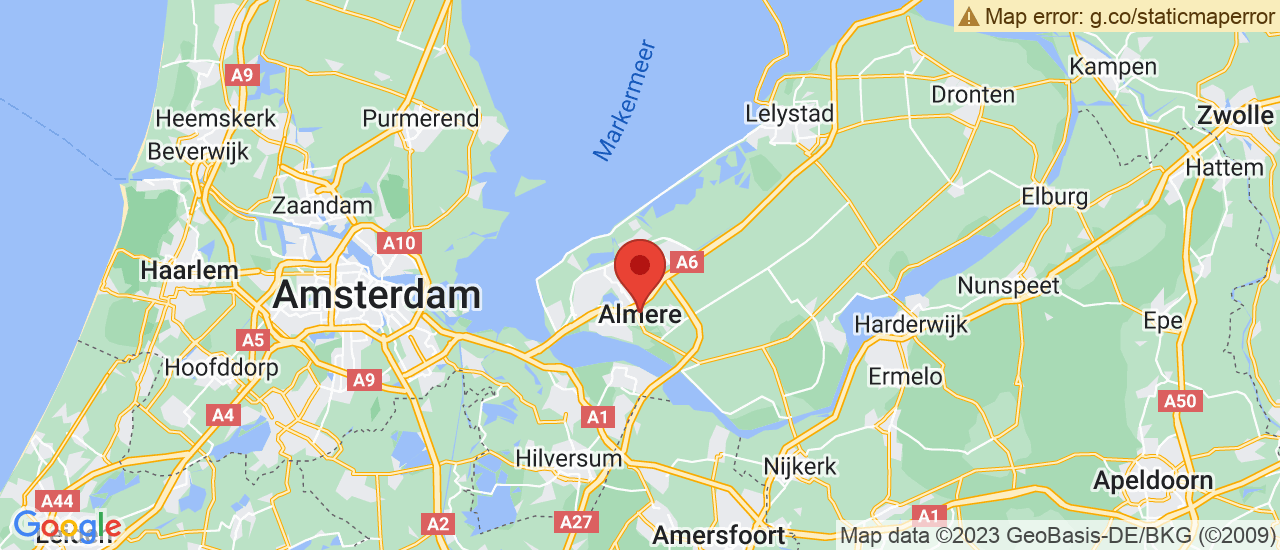 Google maps locatie van Autobedrijf Jedi Almere