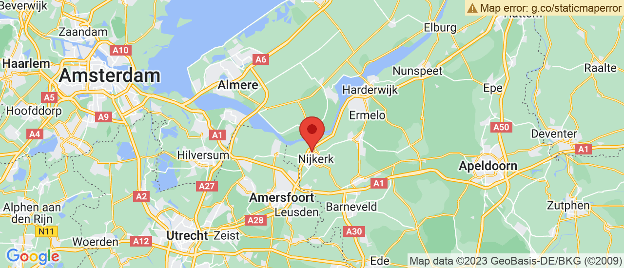 Google maps locatie van Autoplein Nijkerk