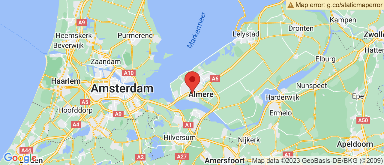 Google maps locatie van De Steiger Auto's