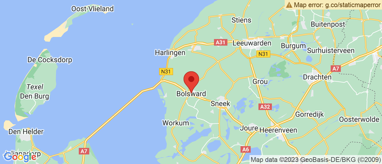 Google maps locatie van Deinum Bolsward BV