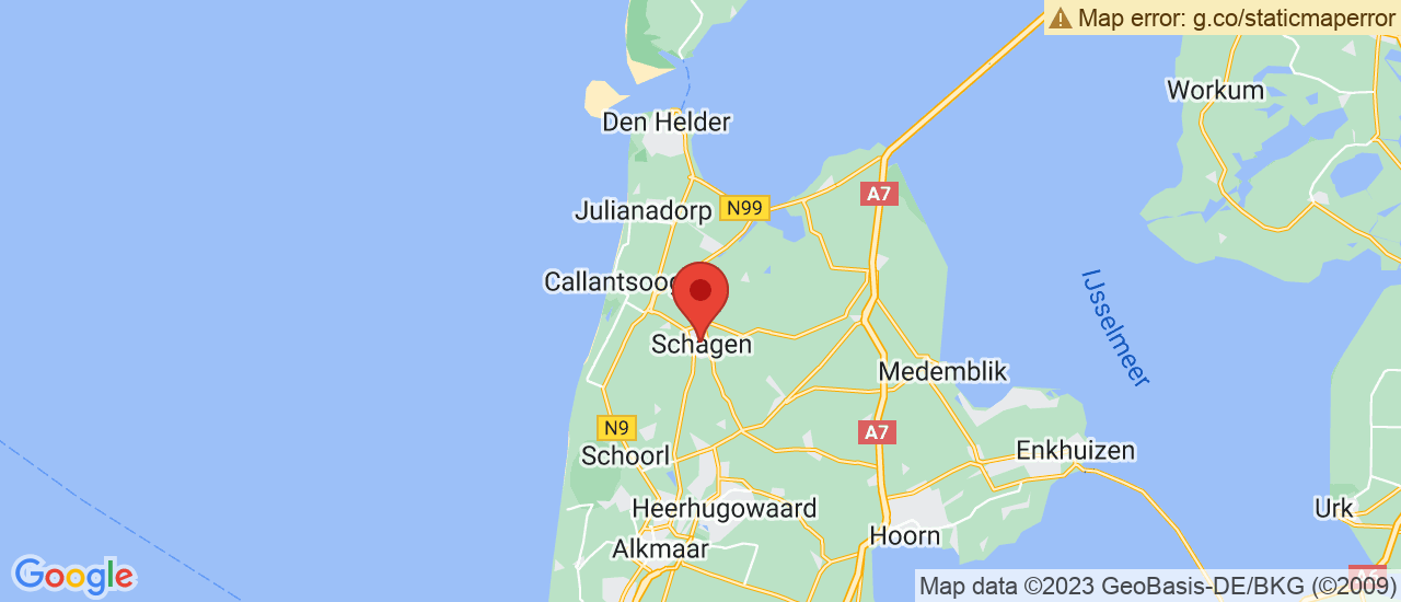 Google maps locatie van Autobedrijf Botman Schagen