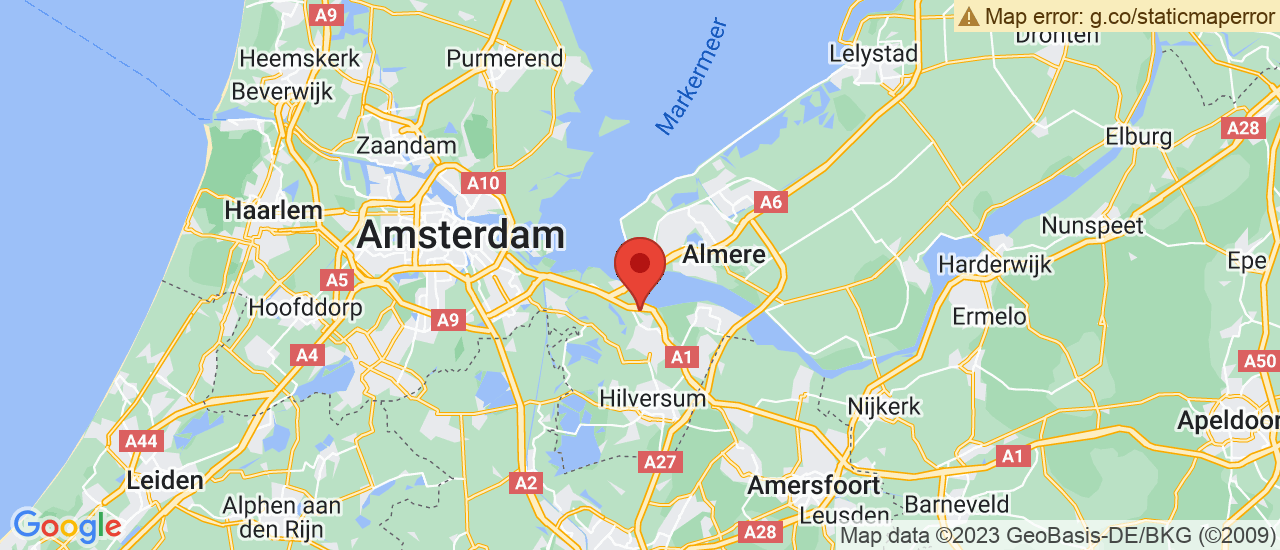 Google maps locatie van Janssen Van Kouwen Naarden