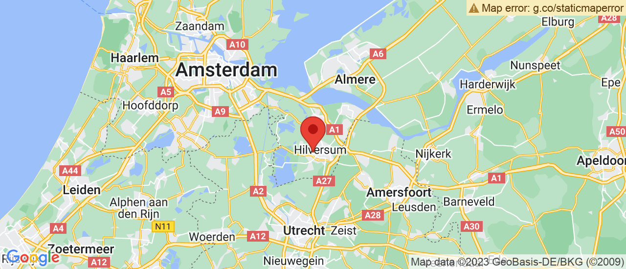Google maps locatie van Janssen Van Kouwen Hilversum