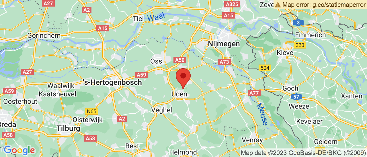 Google maps locatie van Van den Akker Mercedes-Benz Uden