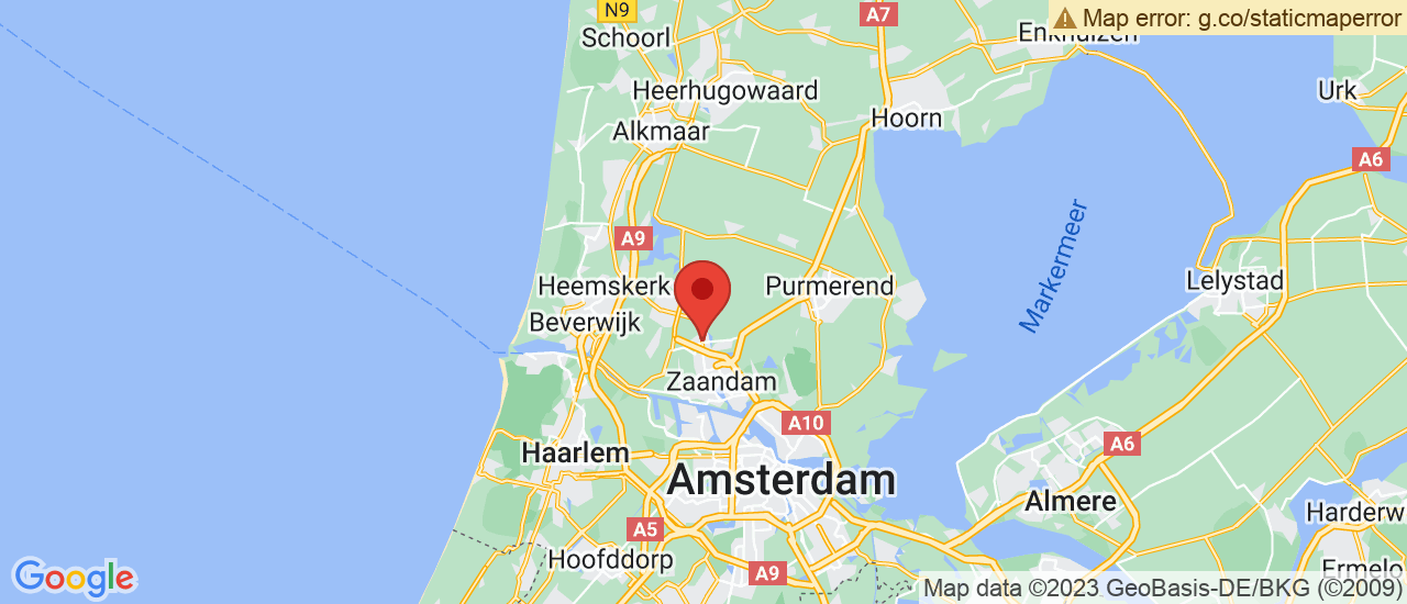 Google maps locatie van Bovag Autobedrijf De Zaan