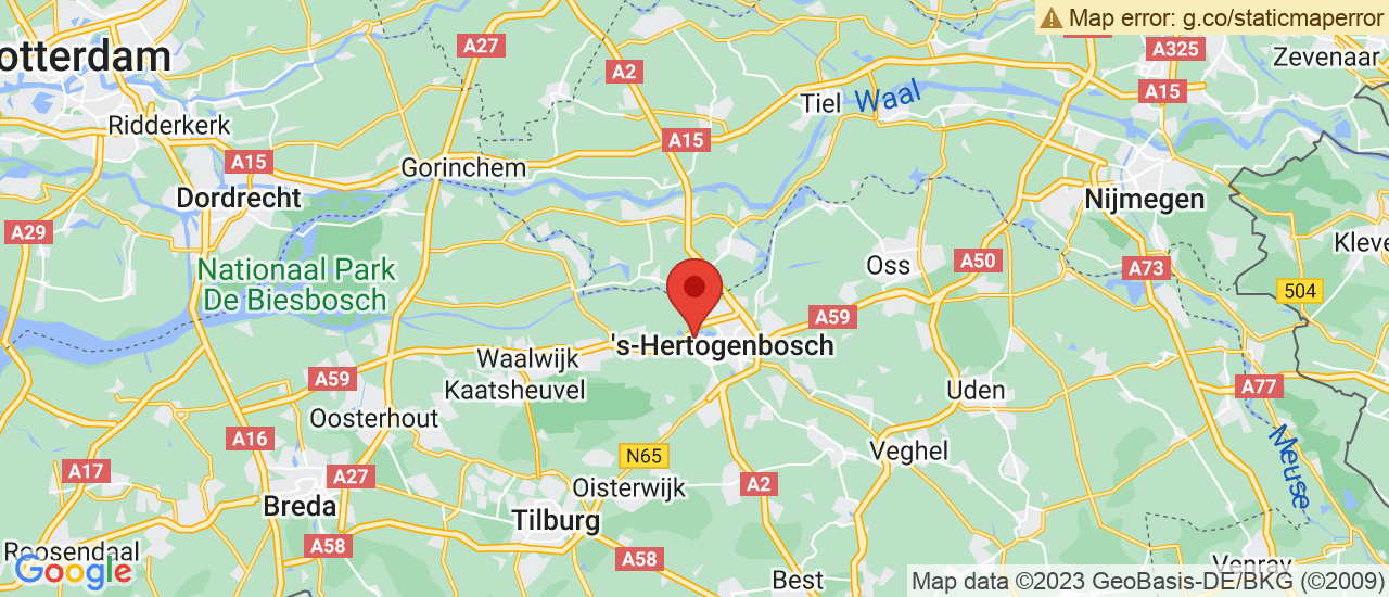 Google maps locatie van Vughterpoort auto's
