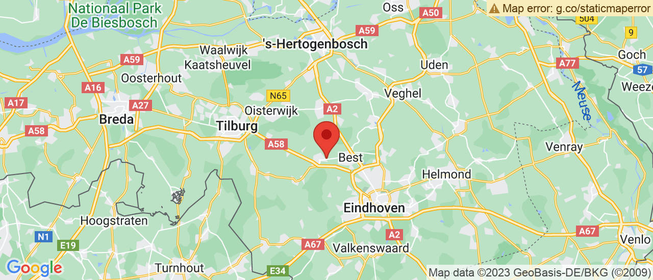 Google maps locatie van Vakgarage Van de Wal Oirschot