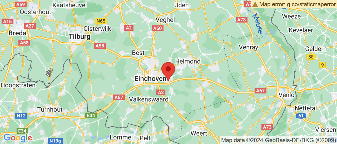 Google maps locatie van Eurocars Bedrijfswagens Asten
